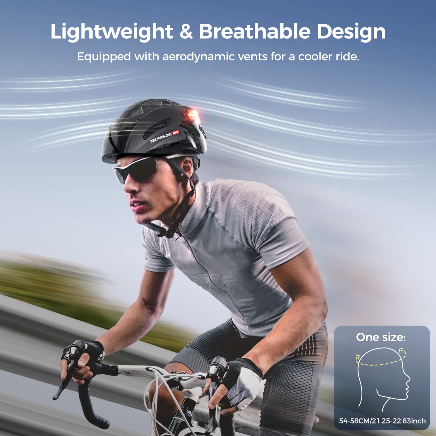 Bicycle Helmet with Bluetooth / Intercom / Indicator Light / Remote Control, Support 2-8 Riders communication